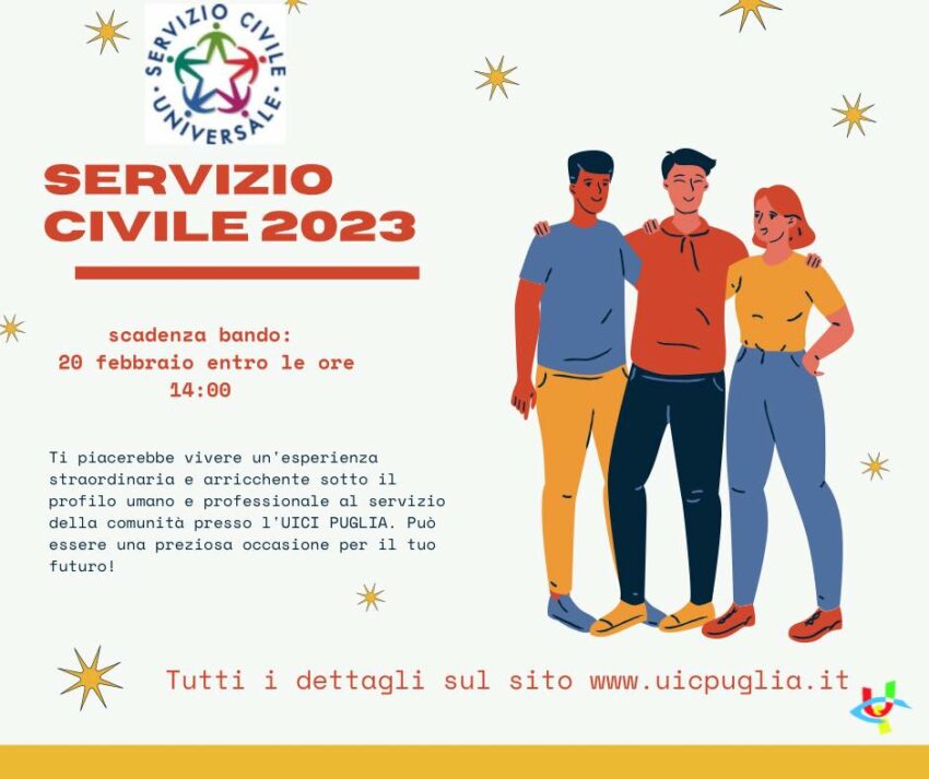 BANDO PER IL SERVIZIO CIVILE UNIVERSALE Proroga Della Scadenza Alle